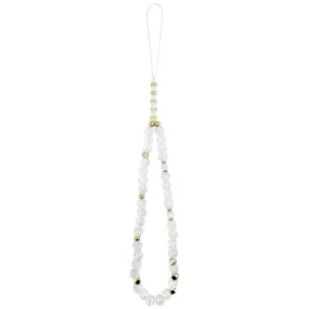 Guess IML Flowers Electro Pearl Strap MagSafe - Case iPhone 17 (white)