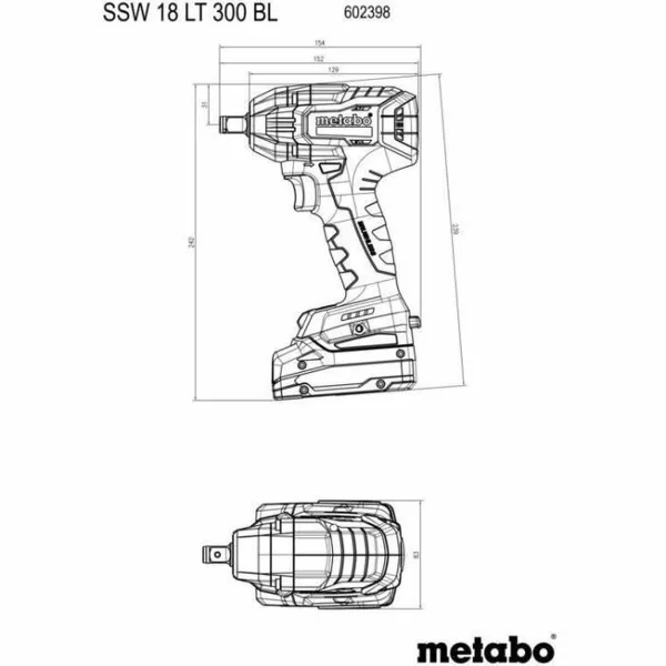 Electric screwdriver Metabo SSW 18 LT 300 BL
