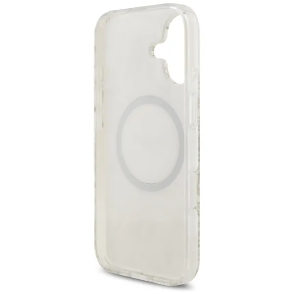 Guess IML Flowers Electro Pearl Strap MagSafe - Case iPhone 17 (white)