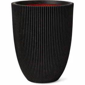 Vāze Capi Europe GROOVE NL Melns Plastmasa 34 x 34 x 46 cm 34 x 34 x 36 cm