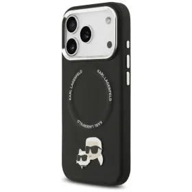 Karl Lagerfeld Karl & Choupette Pins MagSafe - Case for iPhone 17 Pro Max (black)