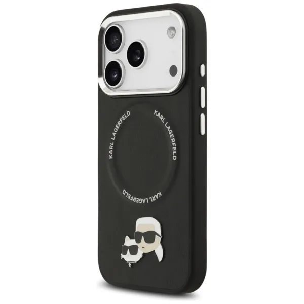 Karl Lagerfeld Karl & Choupette Pins MagSafe - Case for iPhone 17 Pro Max (black)