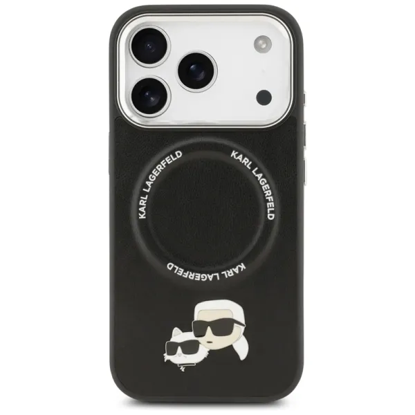 Karl Lagerfeld Karl & Choupette Pins MagSafe - Case for iPhone 17 Pro Max (black)