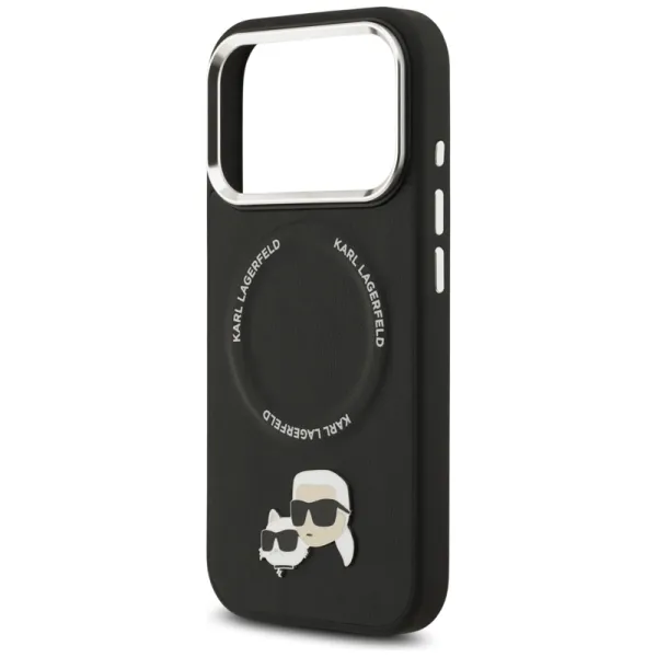 Karl Lagerfeld Karl & Choupette Pins MagSafe - Case for iPhone 17 Pro Max (black)