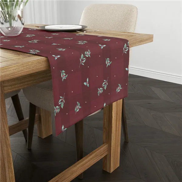 Table Runner Belum terciopelo Red Christmas 1 Multicolour Christmas