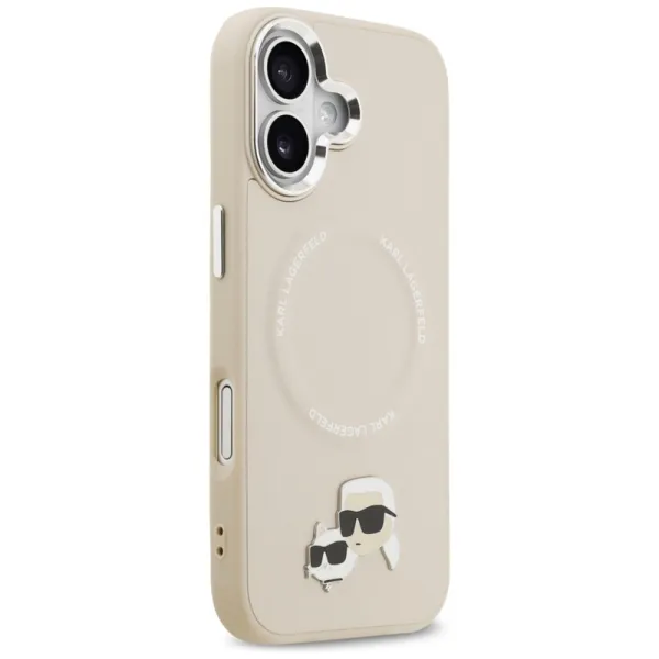 Karl Lagerfeld Karl & Choupette Pins MagSafe - Case for iPhone 17 (beige)