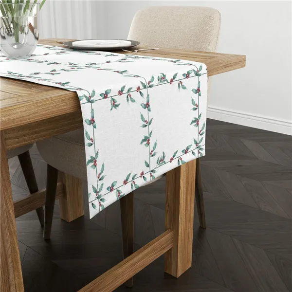 Table Runner Belum terciopelo White Christmas 1 Multicolour Christmas