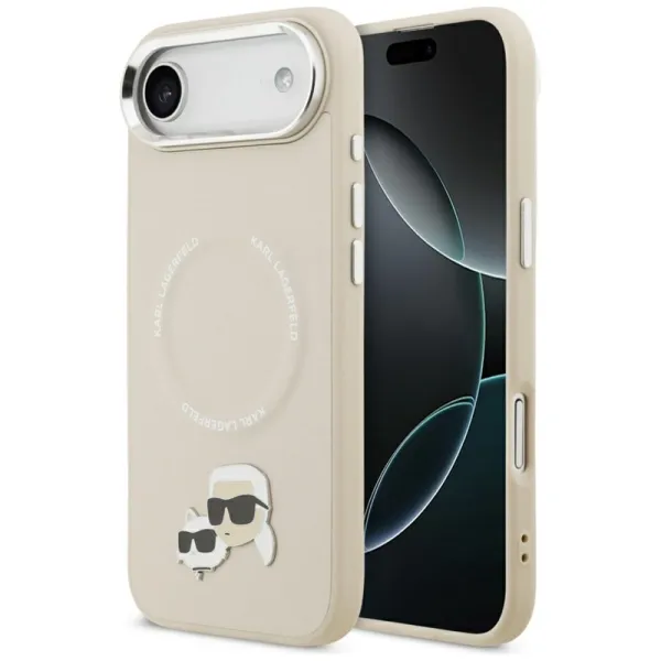 Karl Lagerfeld Karl & Choupette Pins MagSafe - Case iPhone Air (beige)