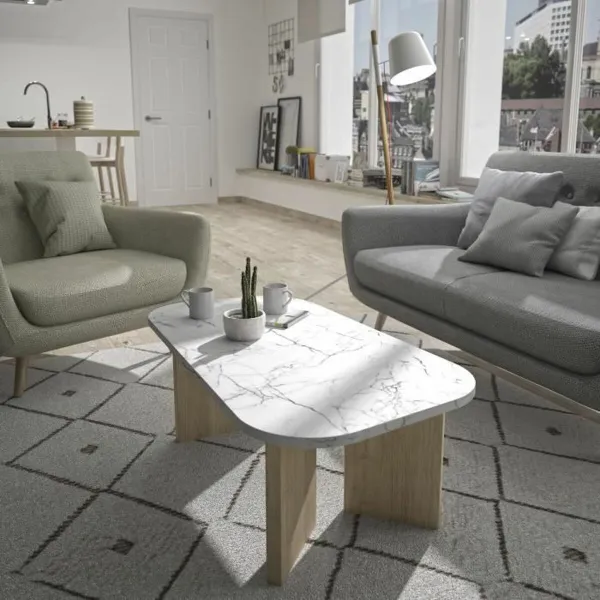 Centrālais galds Balts 105 x 58 x 39 cm