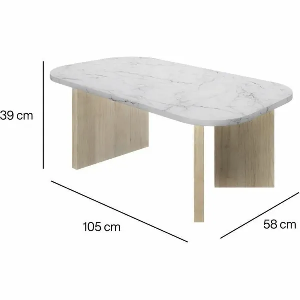 Diivanilaud Valge 105 x 58 x 39 cm