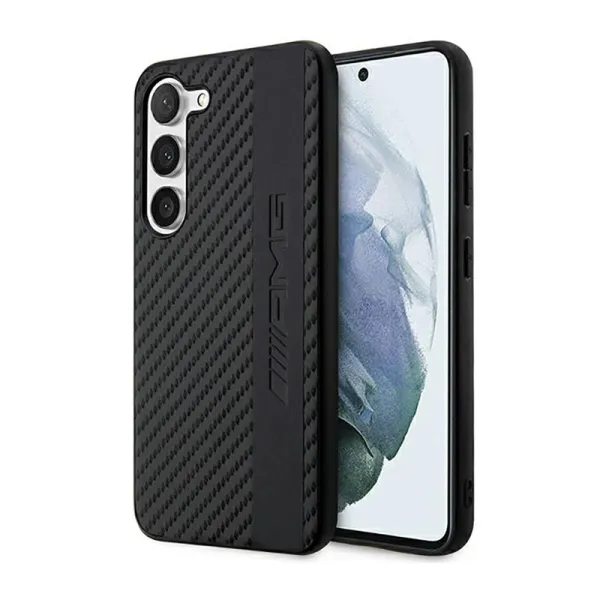 AMG Carbon Stripe & Embossed - Case for Samsung Galaxy S23 (Black)