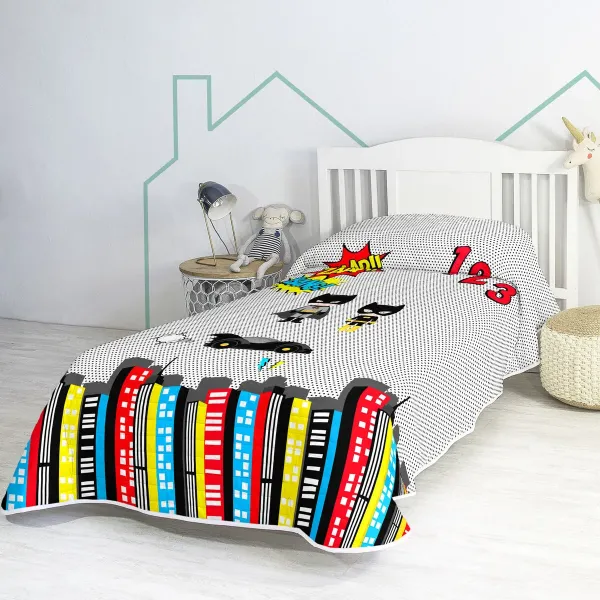 Bedspread (quilt) HappyFriday Mr Fox Multicolour 180 x 260 cm Batman