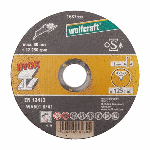 Cutting discs Wolfcraft 8463000 Ø 125 mm (10 Units)