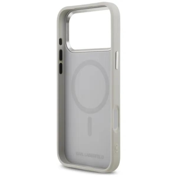 Karl Lagerfeld Karl & Choupette Pins MagSafe - Case for iPhone 17 Pro Max (gray)
