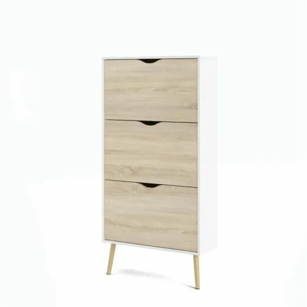 Apavu plaukts Balts Koks Дуб 70,2 x 23,9 x 138,9 cm