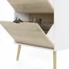 Тумба для обуви Белый Деревянный Дуб 70,2 x 23,9 x 138,9 cm