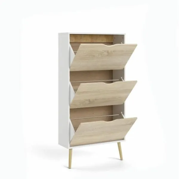 Apavu plaukts Balts Koks Дуб 70,2 x 23,9 x 138,9 cm