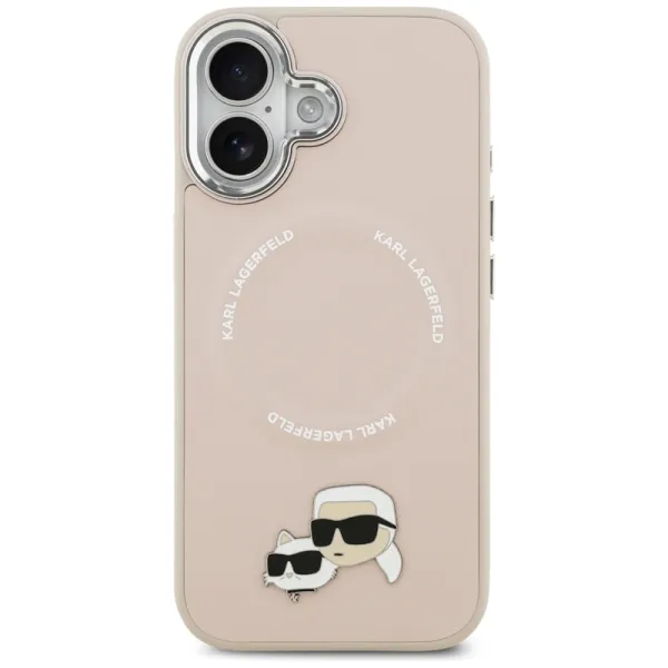 Karl Lagerfeld Karl & Choupette Pins MagSafe - Case for iPhone 17 (pink)
