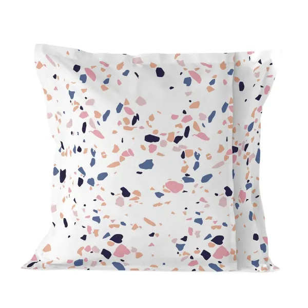 Pillowcase HappyFriday Blanc Terrazzo Multicolour 80 x 80 cm