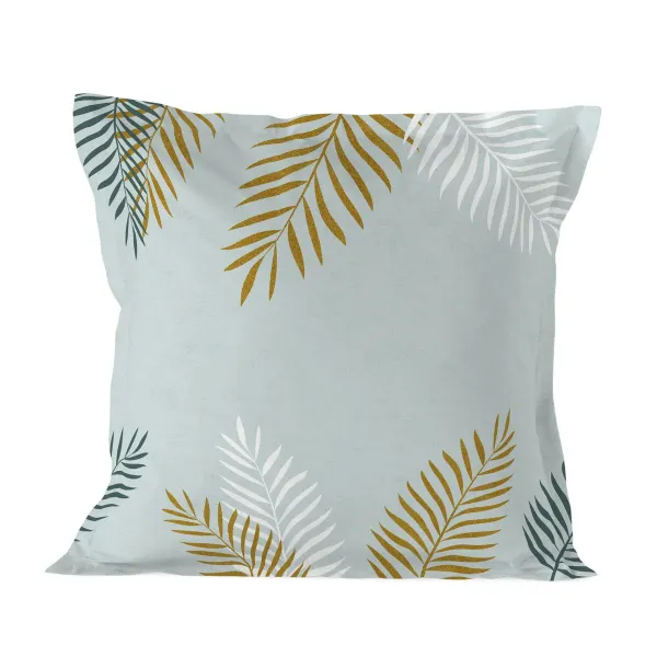 Pillowcase HappyFriday Blanc Foliage Mint Multicolour 80 x 80 cm