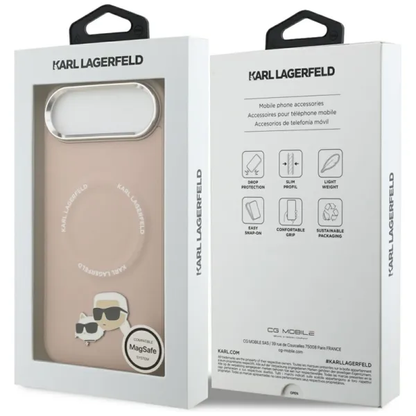 Karl Lagerfeld Karl & Choupette Pins MagSafe - Case iPhone Air (pink)