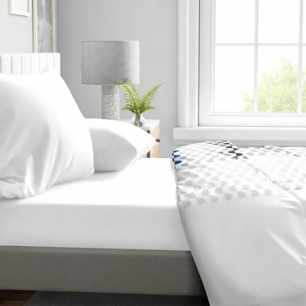 Uzmontēta apakšējā loksne HOME LINGE PASSION HP71764 Balts 140 x 190 + 30 cm