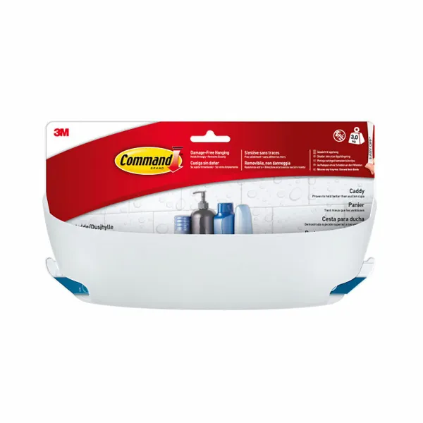 Bathroom Shelves Command White 29 x 10,5 x 12,5 cm Plastic