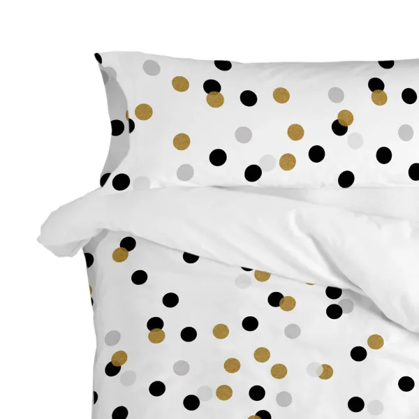 Pillowcase HappyFriday Blanc Golden Dots Multicolour 45 x 155 cm