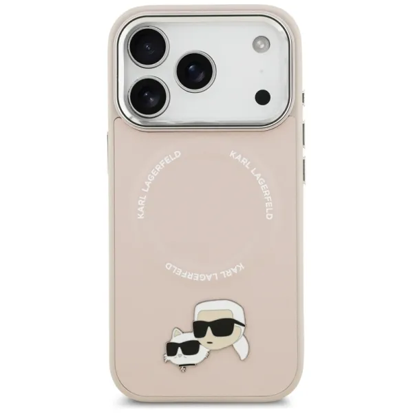 Karl Lagerfeld Karl & Choupette Pins MagSafe - Case for iPhone 17 Pro Max (pink)
