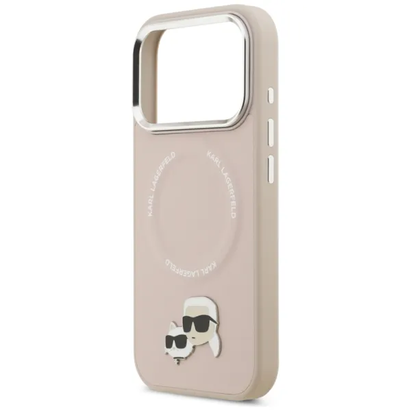 Karl Lagerfeld Karl & Choupette Pins MagSafe - Case for iPhone 17 Pro Max (pink)