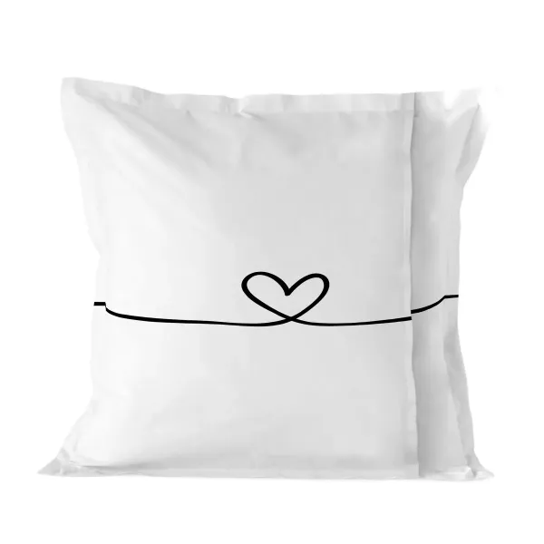 Pillowcase HappyFriday Blanc My Love Multicolour 80 x 80 cm