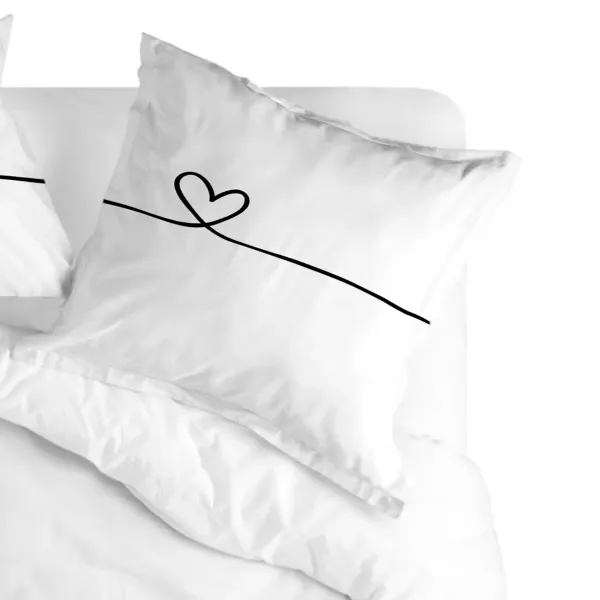 Pillowcase HappyFriday Blanc My Love Multicolour 80 x 80 cm