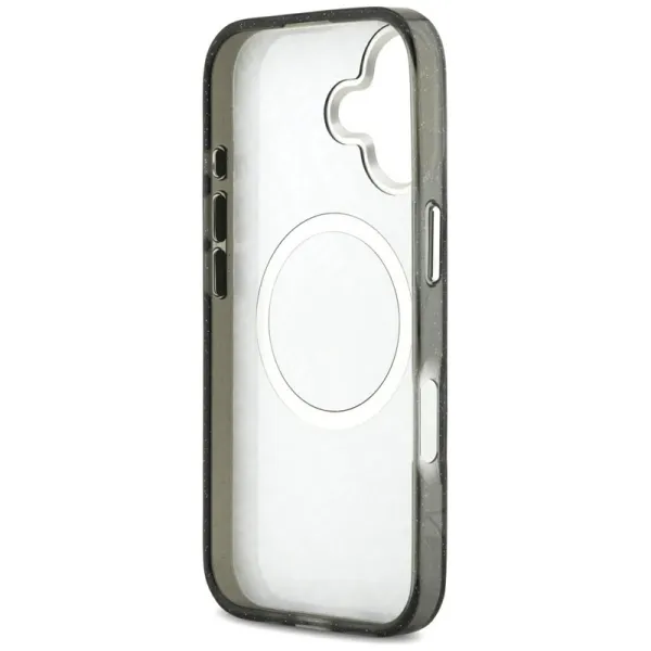 Karl Lagerfeld IML Glitter Karl & Choupette Heads Logo MagSafe - Case for iPhone 17 (black)