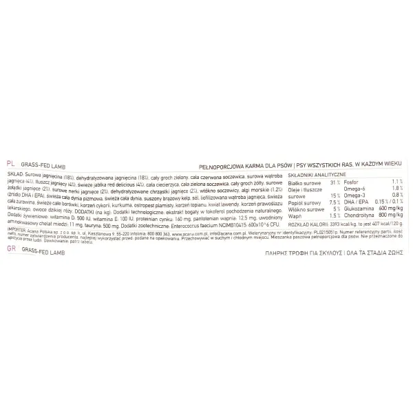Pašarai Acana Avis 17 kg