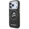 Karl Lagerfeld IML Glitter Karl & Choupette Heads Logo MagSafe - Case for iPhone 17 Pro (black)