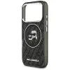 Karl Lagerfeld IML Glitter Karl & Choupette Heads Logo MagSafe - Case for iPhone 17 Pro (black)