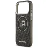 Karl Lagerfeld IML Glitter Karl & Choupette Heads Logo MagSafe - Case for iPhone 17 Pro Max (black)