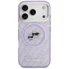 Karl Lagerfeld IML Glitter Karl & Choupette Heads Logo MagSafe - Case for iPhone 17 Pro (purple)