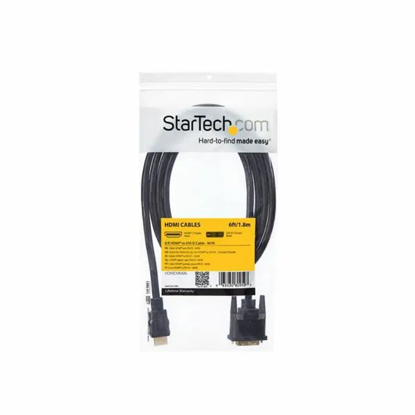 HDMI uz DVI adapteris Startech HDMIDVIMM6           Melns