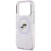 Karl Lagerfeld IML Glitter Karl & Choupette Heads Logo MagSafe - Case for iPhone 17 Pro (purple)