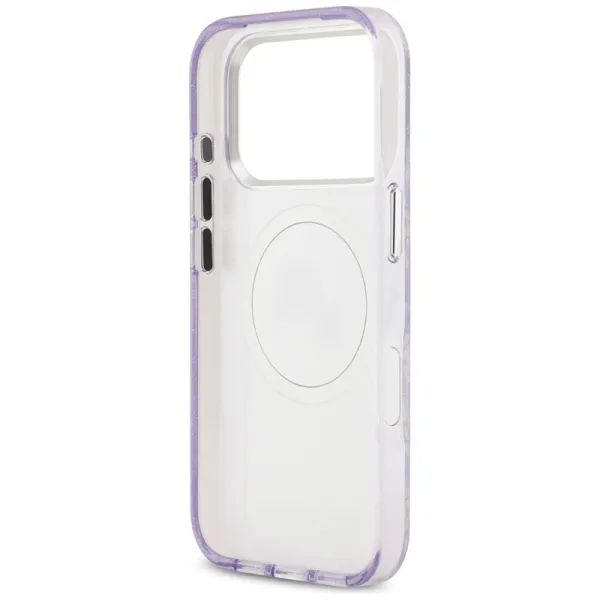 Karl Lagerfeld IML Glitter Karl & Choupette Heads Logo MagSafe - Case for iPhone 17 Pro (purple)