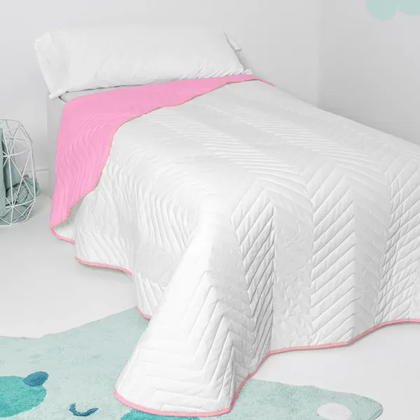 Bedspread (quilt) HappyFriday Basic Kids Arista Pink 180 x 260 cm