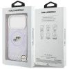 Karl Lagerfeld IML Glitter Karl & Choupette Heads Logo MagSafe - Case for iPhone 17 Pro (purple)