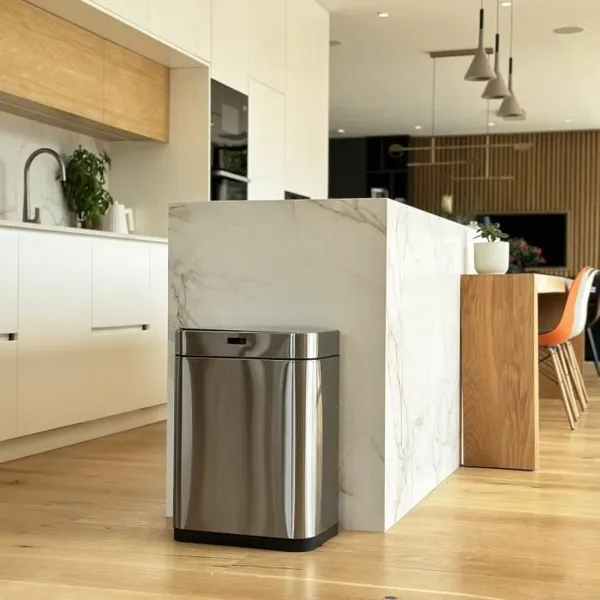 Мусорное ведро Kitchen Move Серый Металл Нержавеющая сталь 60 L