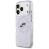 Karl Lagerfeld IML Glitter Karl & Choupette Heads Logo MagSafe - Case for iPhone 17 Pro Max (purple)