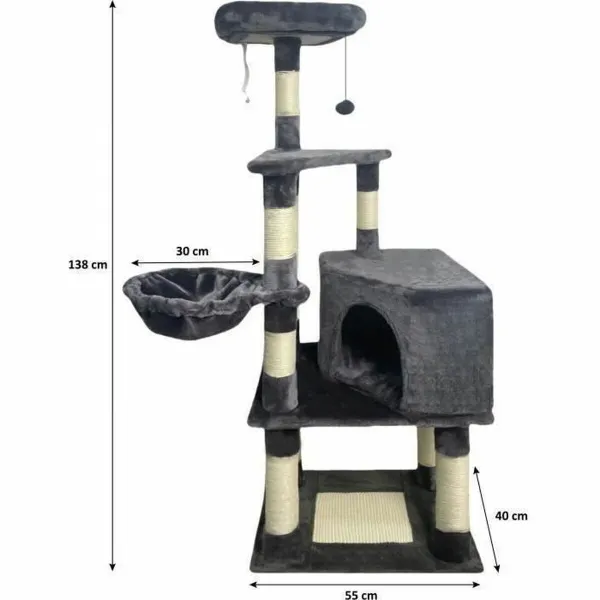 Raapimapuu kissalle SWIFTY Dark Harmaa Sisal