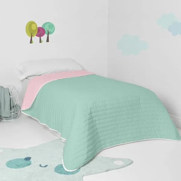 Bedspread (quilt) HappyFriday Basic Kids Dash Mint 180 x 260 cm