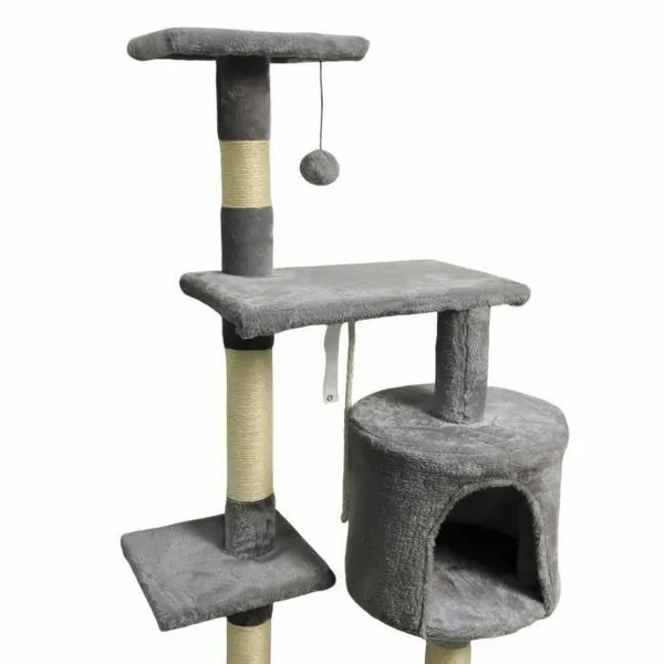 Skrāpējams Paklājiņš Kaķiem Paloma Dark Pelēks 45 x 17 x 45 cm Poliesters Plīšs Koks (1 gb.)