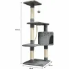 Scratching Post for Cats Paloma Dark Grey 45 x 17 x 45 cm Polyester Plush Wood (1 Unit)