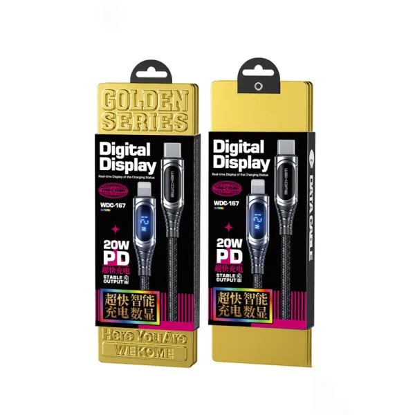 WEKOME WDC-167 Sakin Series - USB-C to Lightning Fast Charging PD 20W connection cable 1 m (Tarnish)
